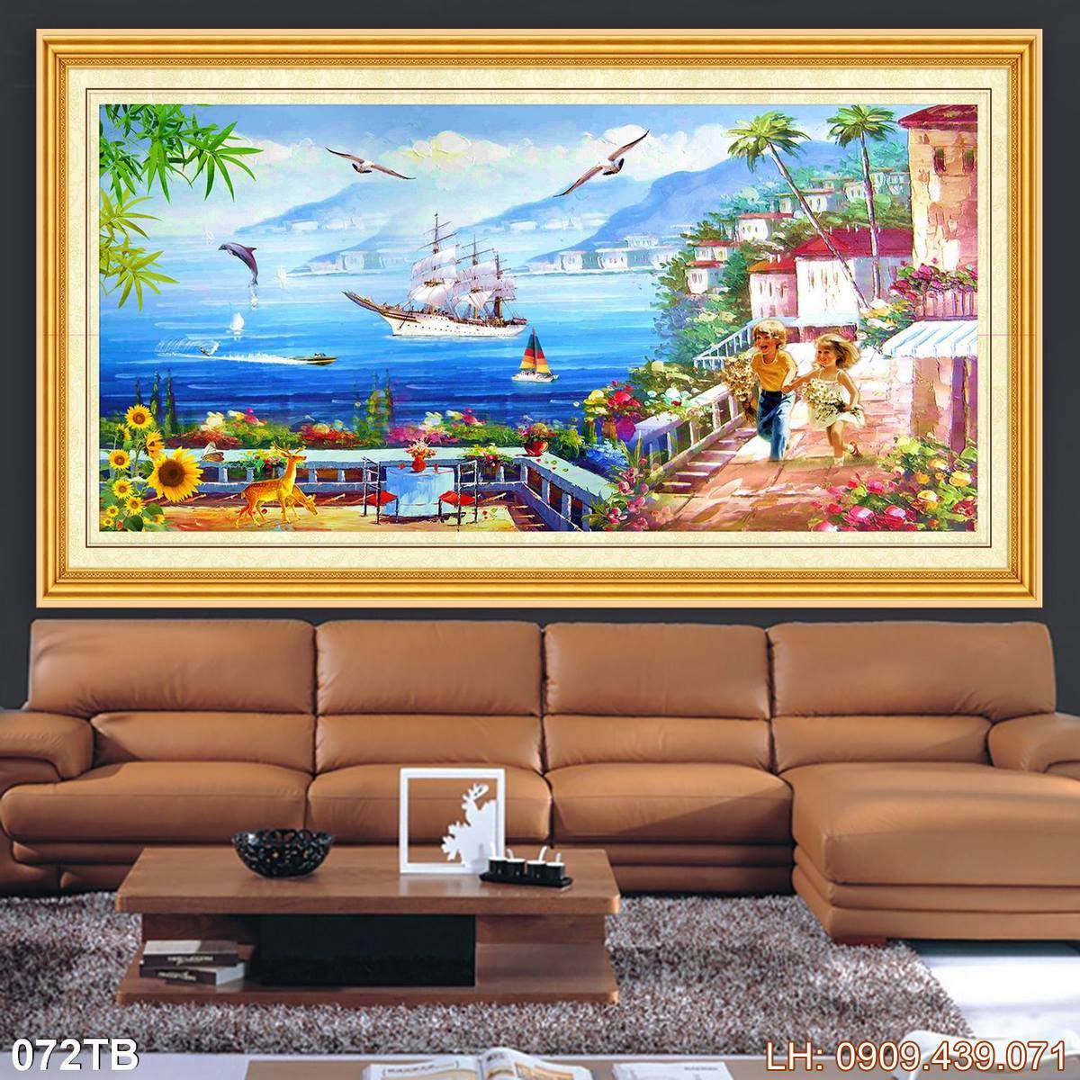 Tranh Thuan Buom Xuoi Gio Tranh Thuyen Buom 72