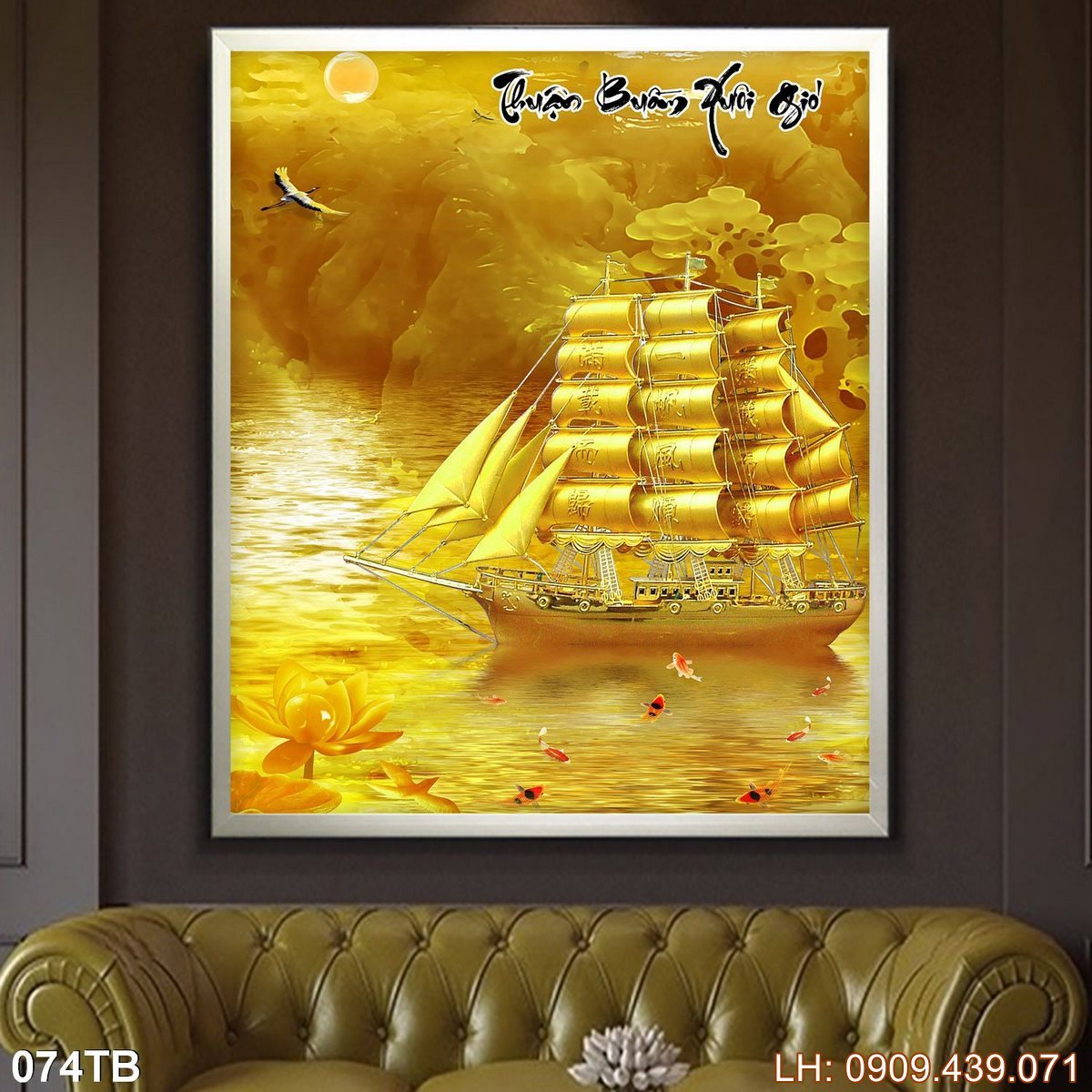 Tranh Thuan Buom Xuoi Gio Tranh Thuyen Buom 74
