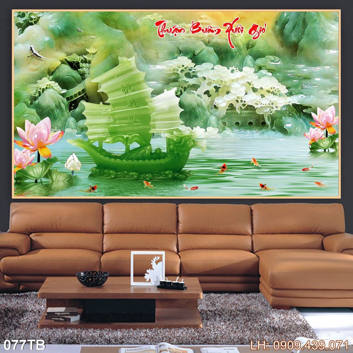 Tranh Thuan Buom Xuoi Gio Tranh Thuyen Buom 77