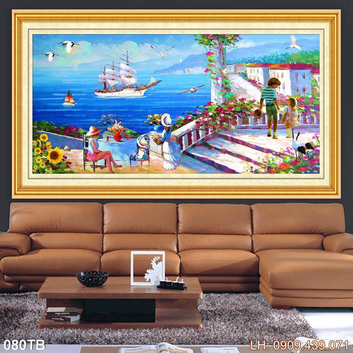 Tranh Thuan Buom Xuoi Gio Tranh Thuyen Buom 80