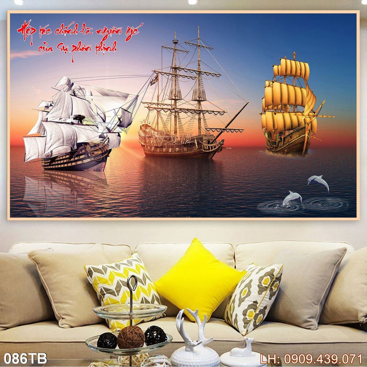 Tranh Thuan Buom Xuoi Gio Tranh Thuyen Buom 86