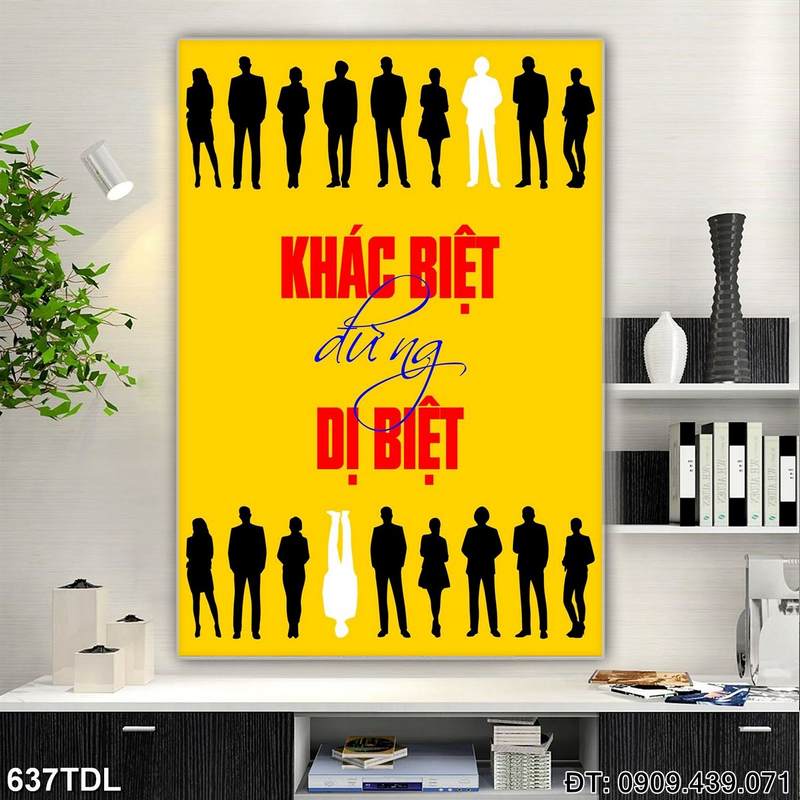 Tranh cổ động "Khác biệt đừng dị biệt" trọn gói 637TDL